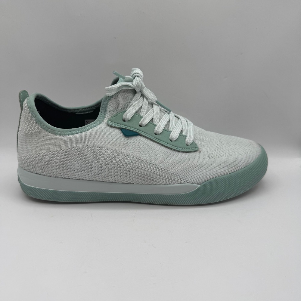 Vessi Weekend Sneaker Women 10 Grey Sage Green Waterproof Knit Low Top Shoes - Picture 10 of 12